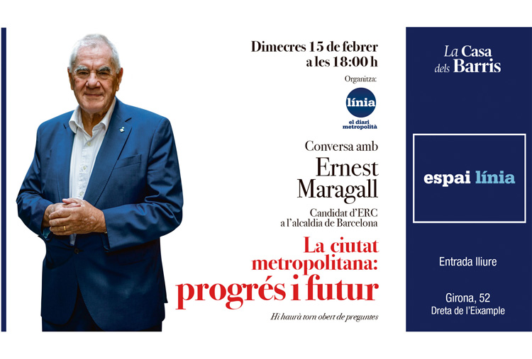 Ernest Maragall, candidat d'ERC a l'alcaldia de Barcelona, a l’Espai Línia
